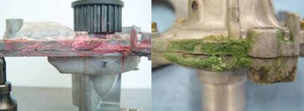 ウォーターポンプの取付面から水が漏れる不具